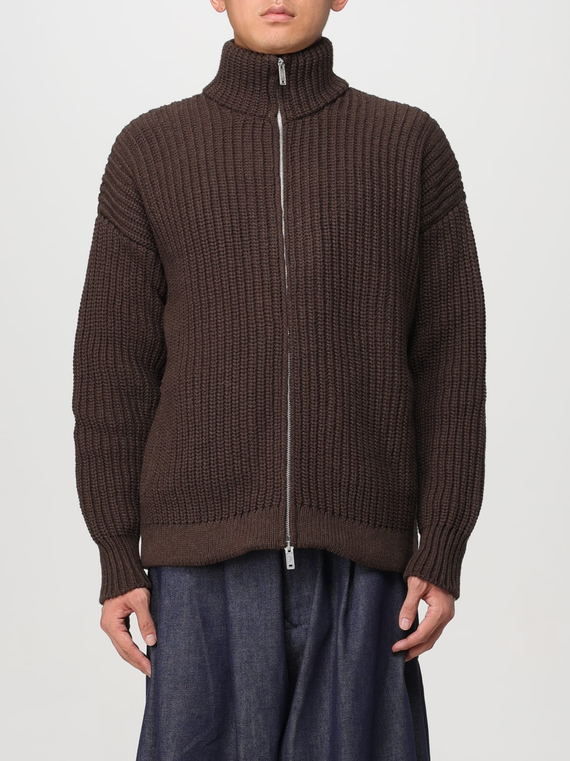Giglio Cardigan Capsule Black Blue ASV Emporio Armani in misto lana riciclata