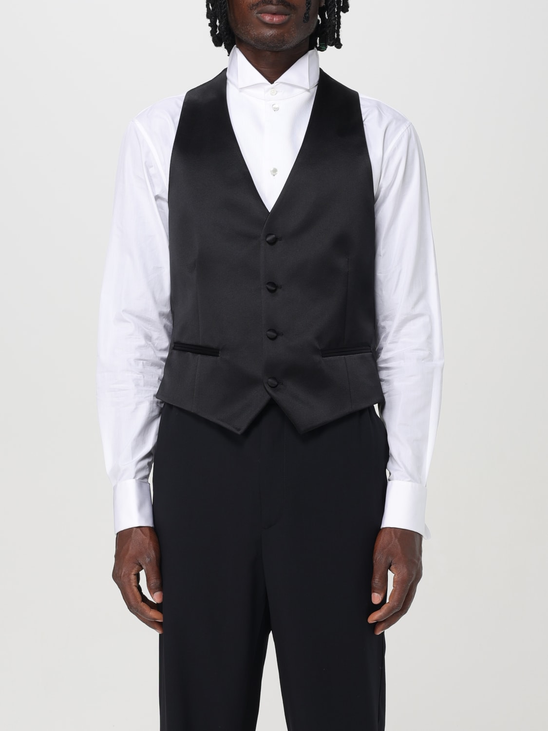 Giglio Gilet di seta Emporio Armani