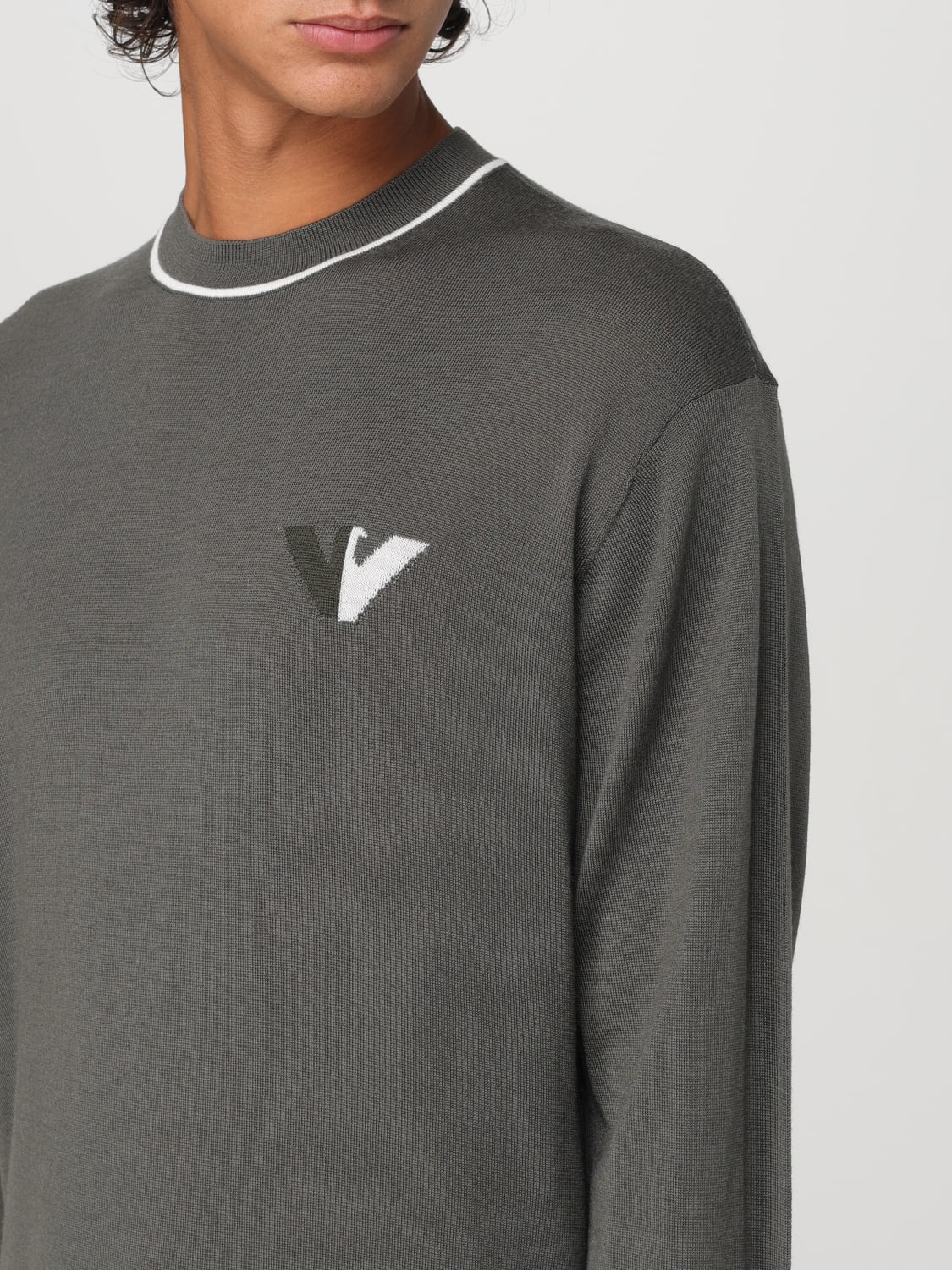 EMPORIO ARMANI SWEATER: Sweater men Emporio Armani, Grey 1 - Img 3