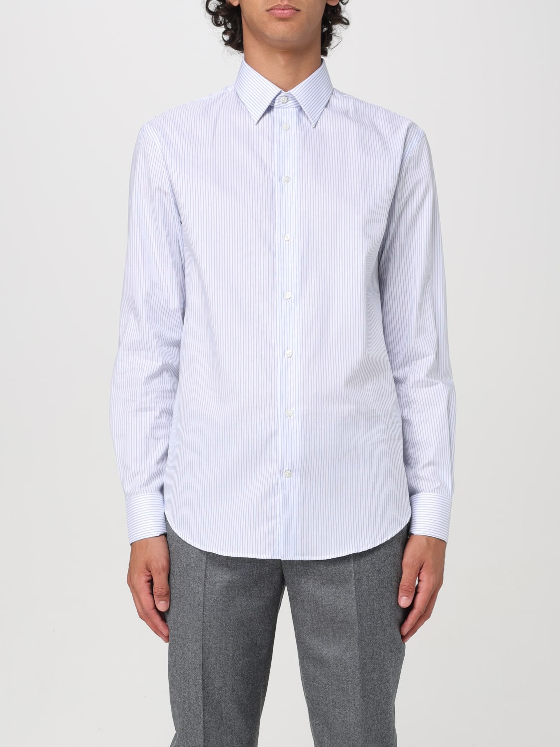 Giglio Camicia Emporio Armani in popeline di cotone a righe
