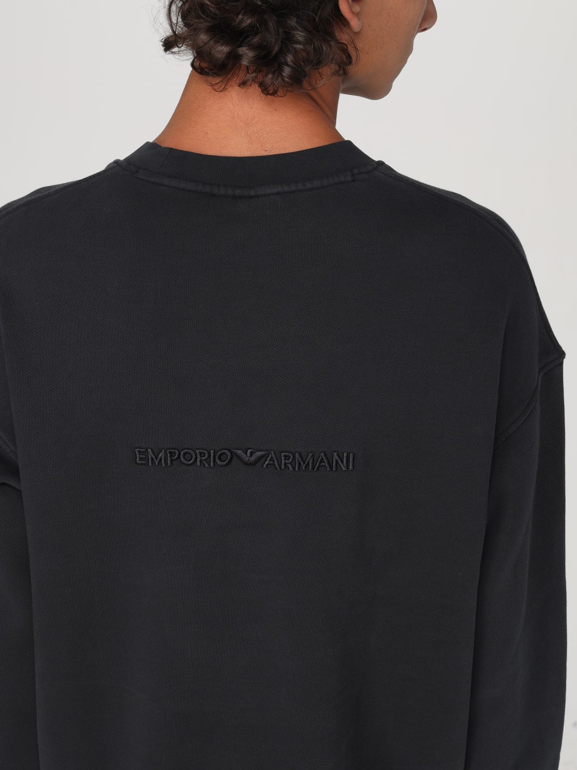 【送料込】 メンズ ARMANI：スウェットシャツ EMPORIO - GIGLIO | ブラック トップス