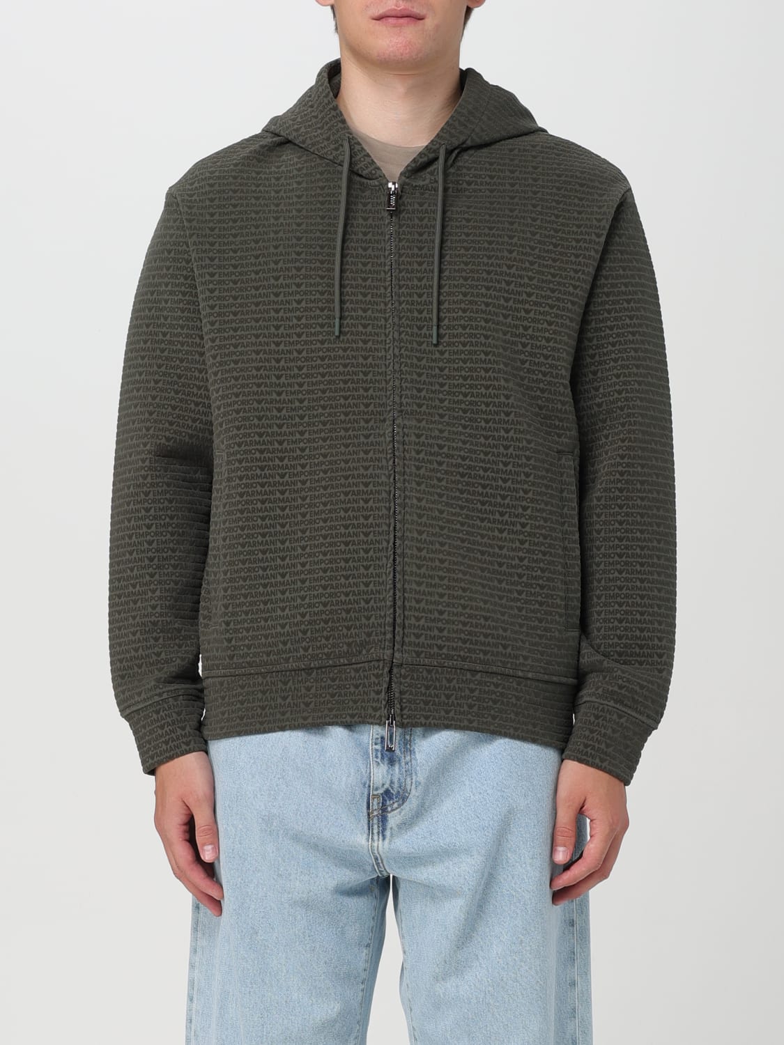 Giglio Felpa con cappuccio in misto cotone Emporio Armani