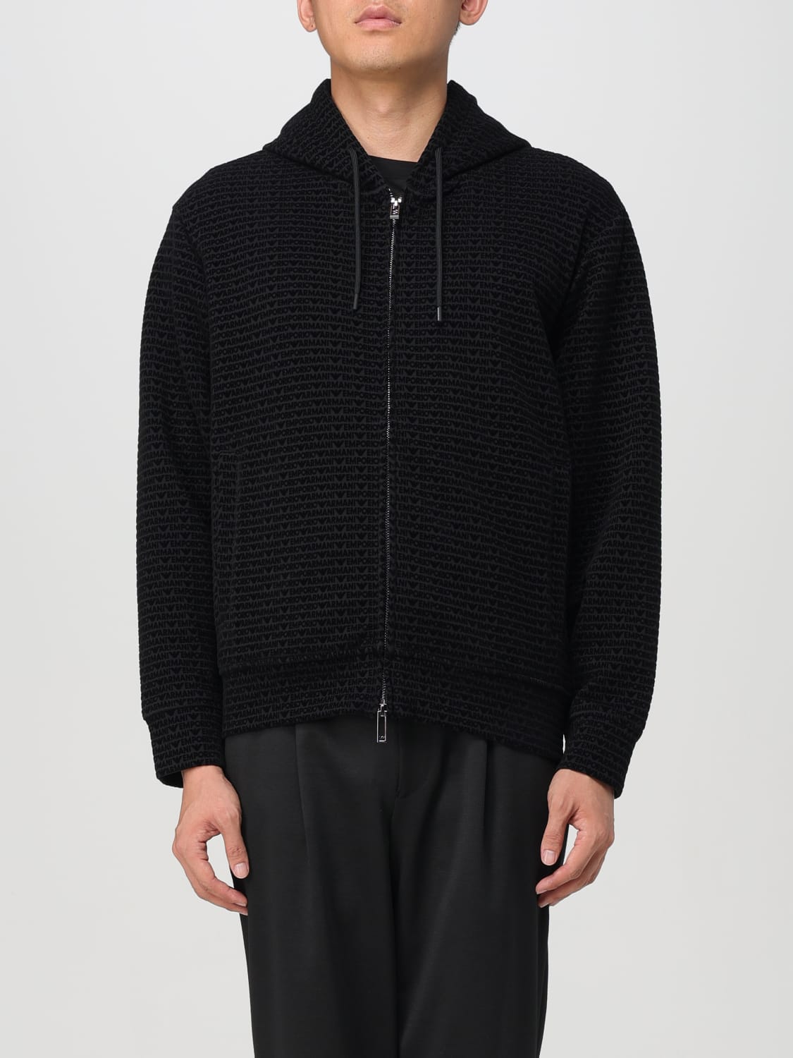 Giglio Felpa con cappuccio in misto cotone Emporio Armani
