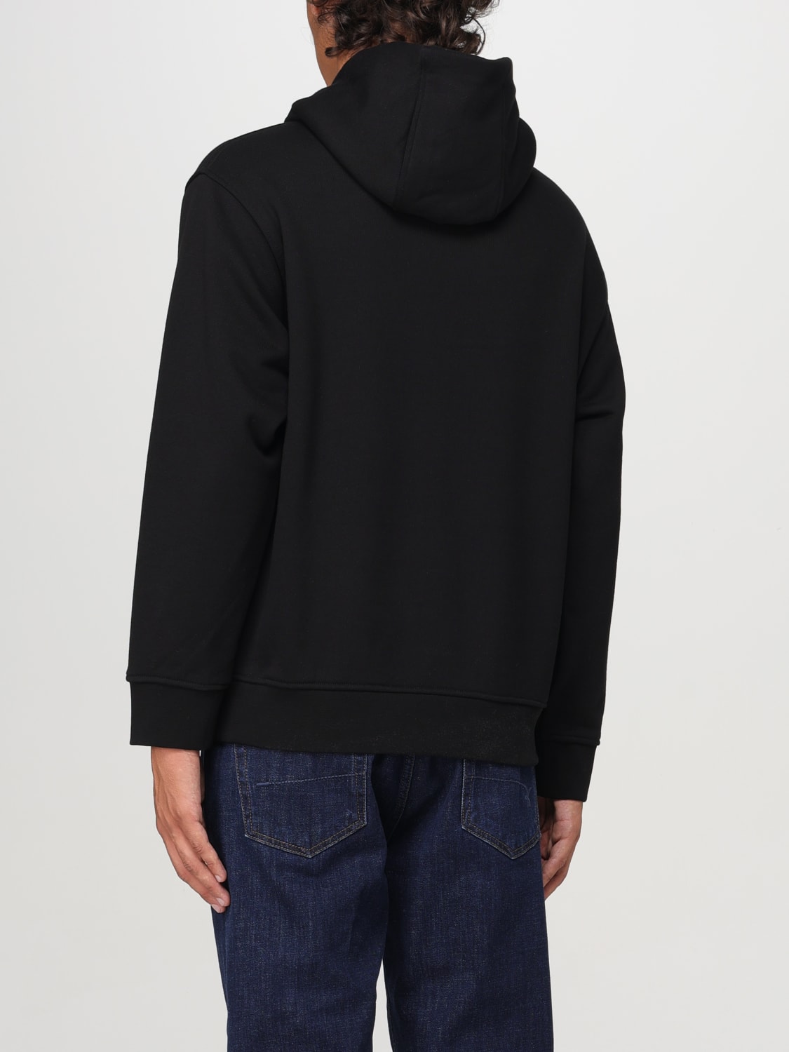 Mens black armani sweatshirt best sale