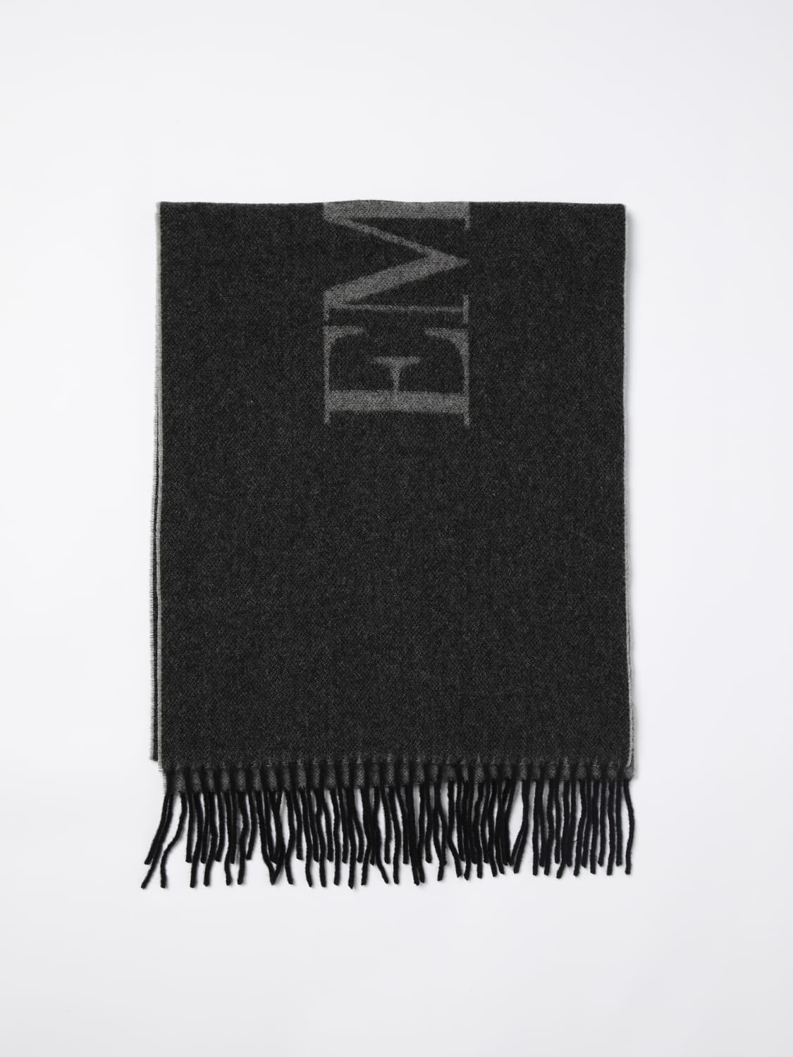 Giglio Sciarpa Emporio Armani in lana con logo jacquard