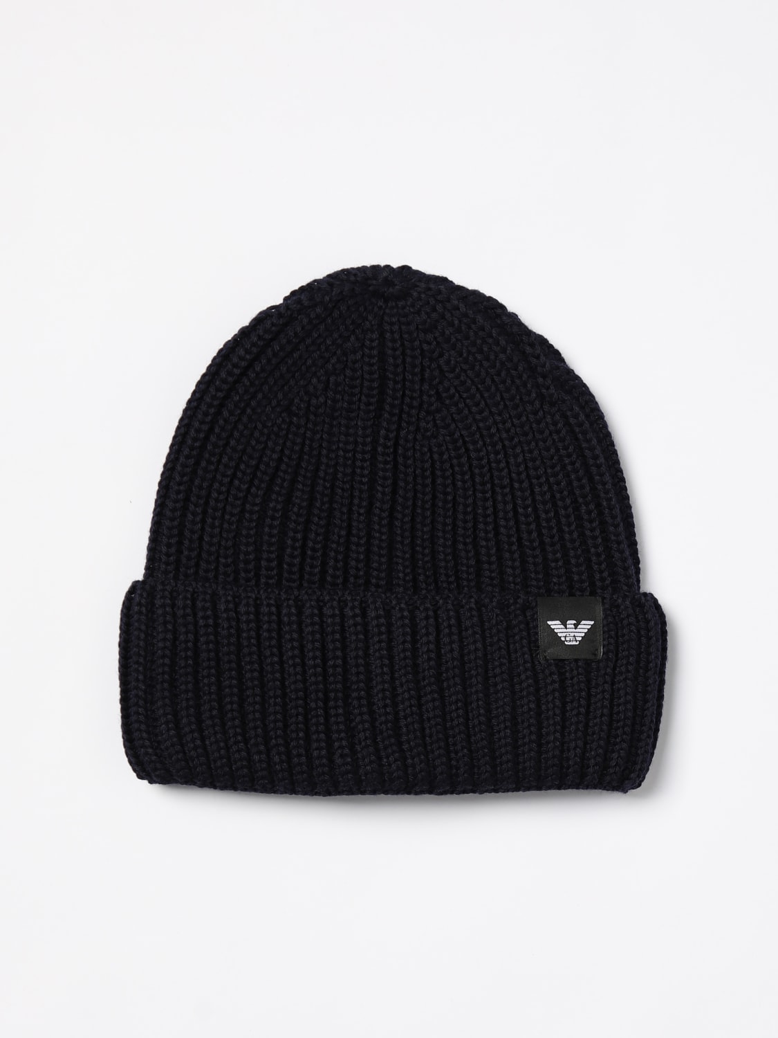 Giglio Cappello Emporio Armani in lana vergine a coste