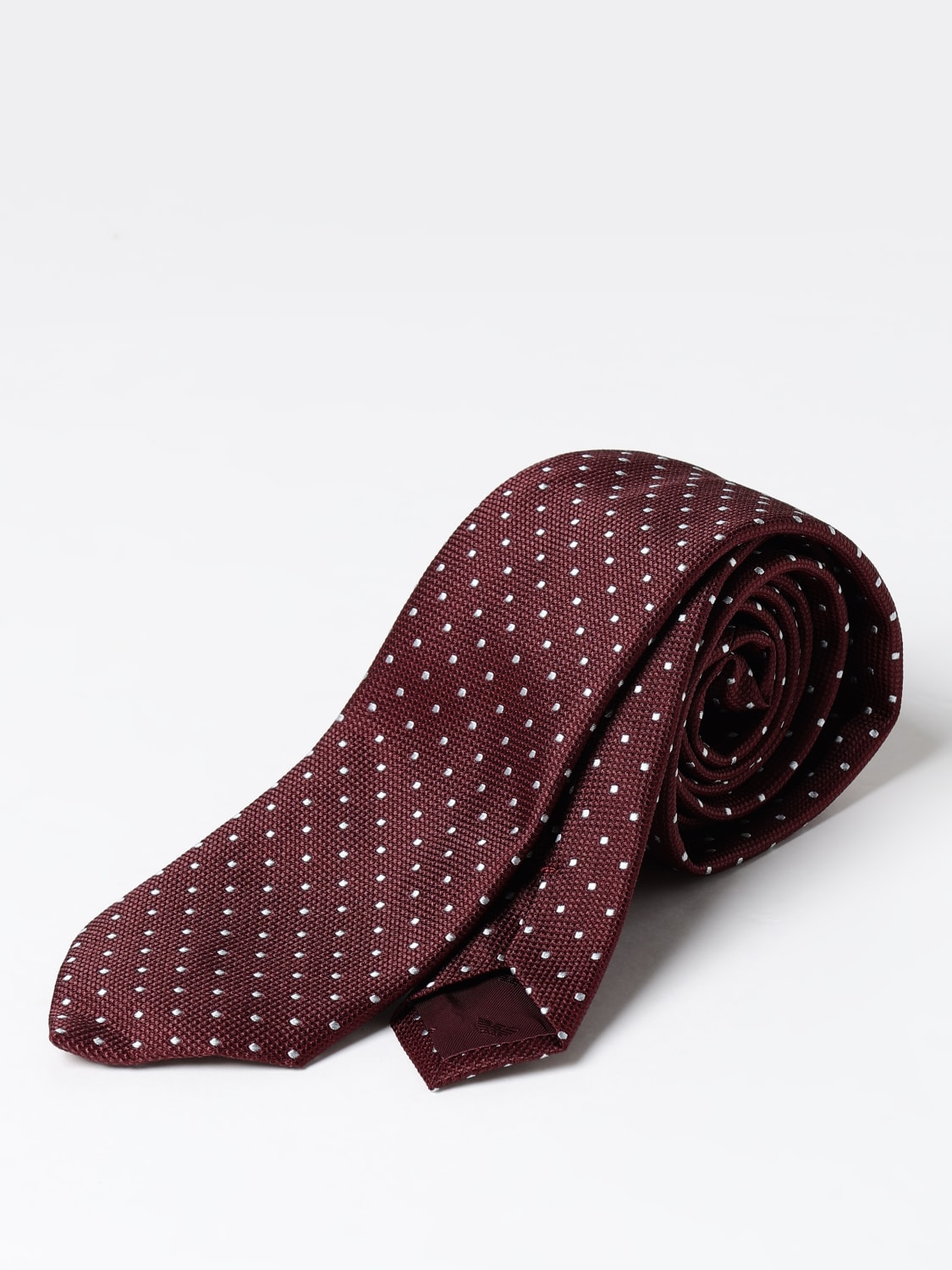 Giglio Cravatta Emporio Armani in seta con pois jacquard