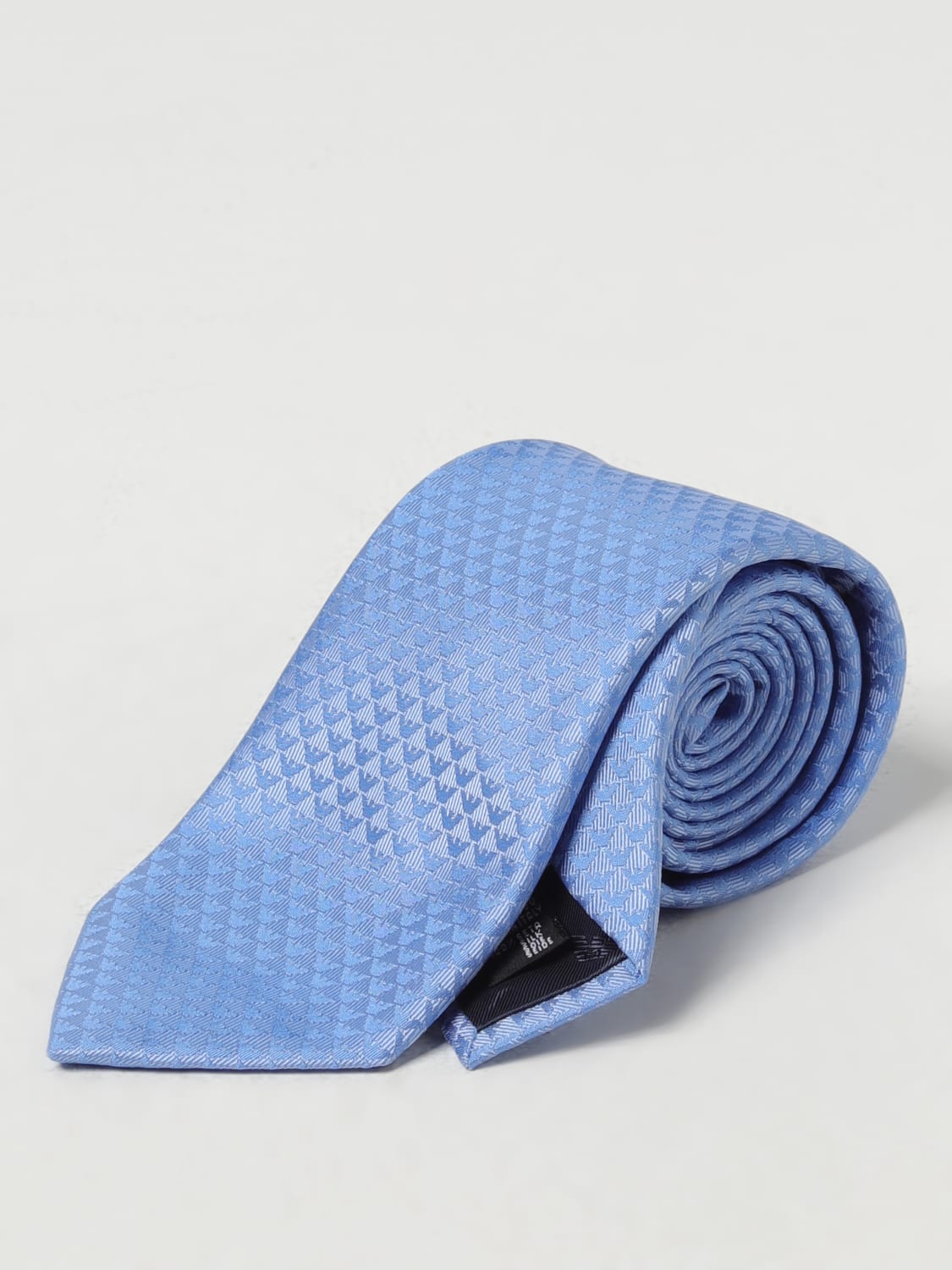 Giglio Cravatta Emporio Armani in seta con Eagle jacquard