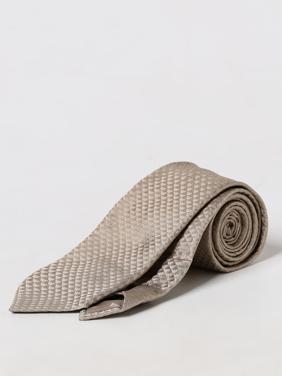 Giglio Cravatta Emporio Armani in seta con Eagle jacquard