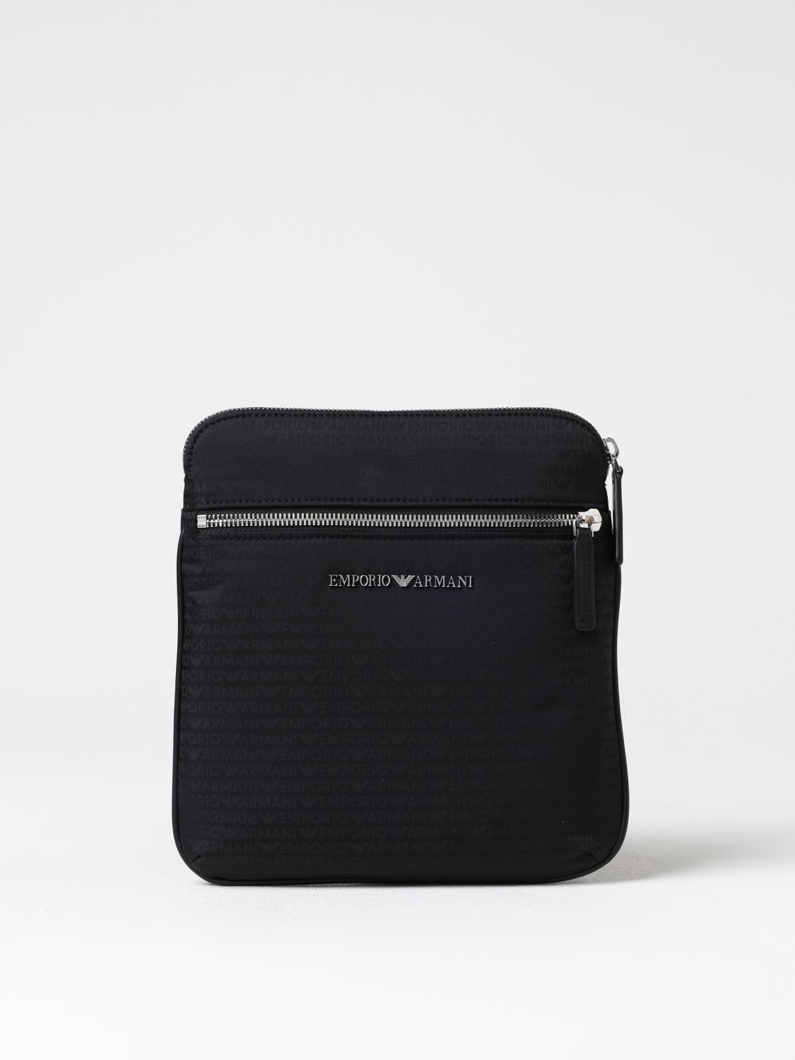 Giglio Borsa Emporio Armani in nylon con logo jacquard