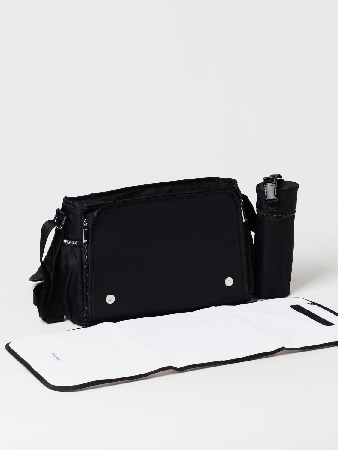 EMPORIO ARMANI BORSA: Diaper bag emporio armani kids in nylon, Nero - Img 3