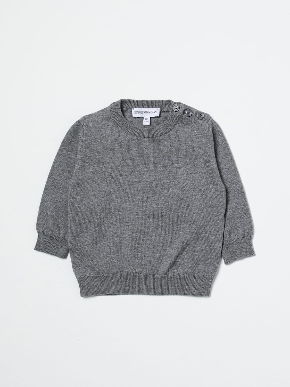 EMPORIO ARMANI SWEATER: Sweater kids Emporio Armani, Grey - Img 1