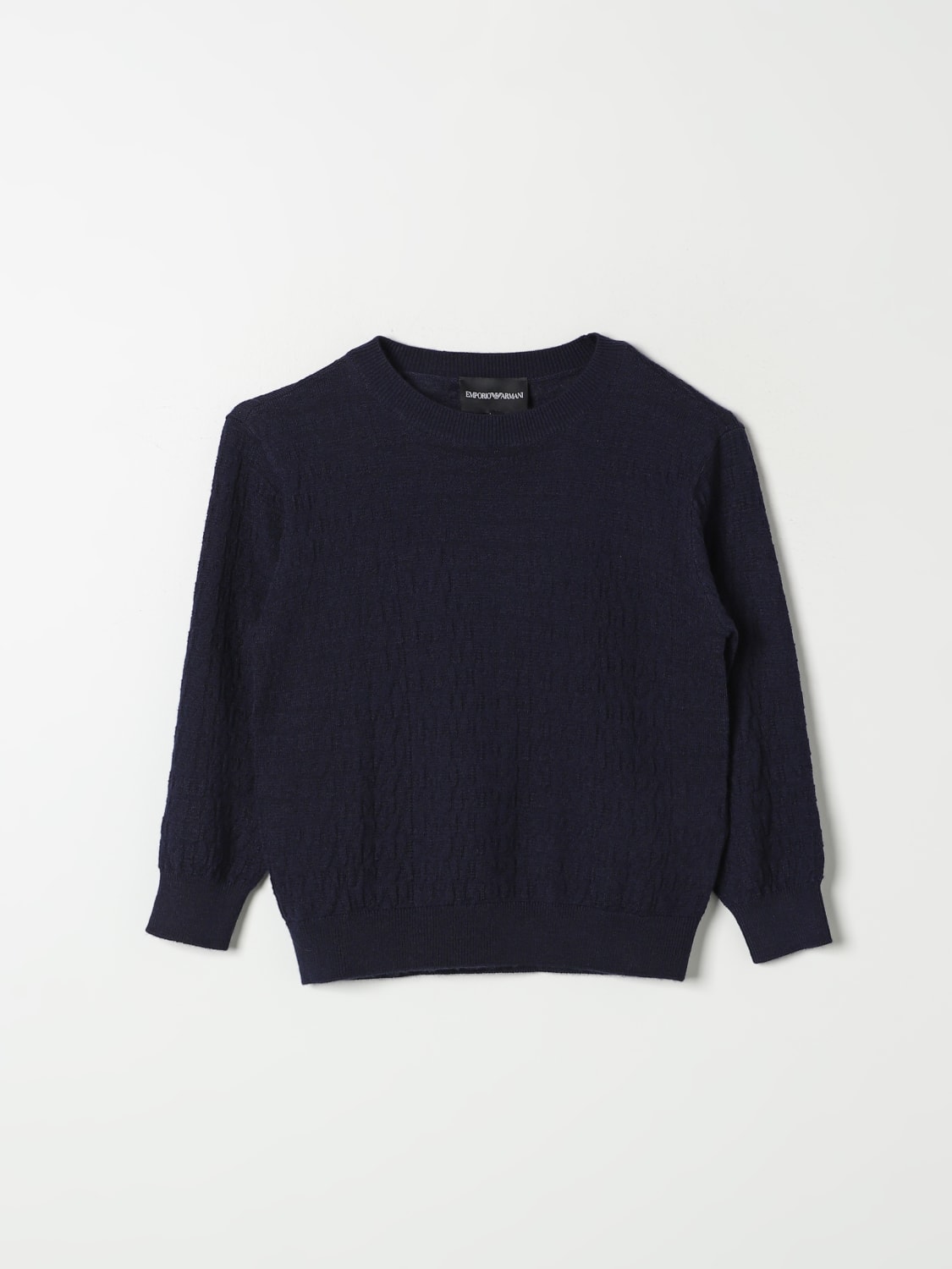 EMPORIO ARMANI SWEATER: Sweater kids Emporio Armani, Blue - Img 1