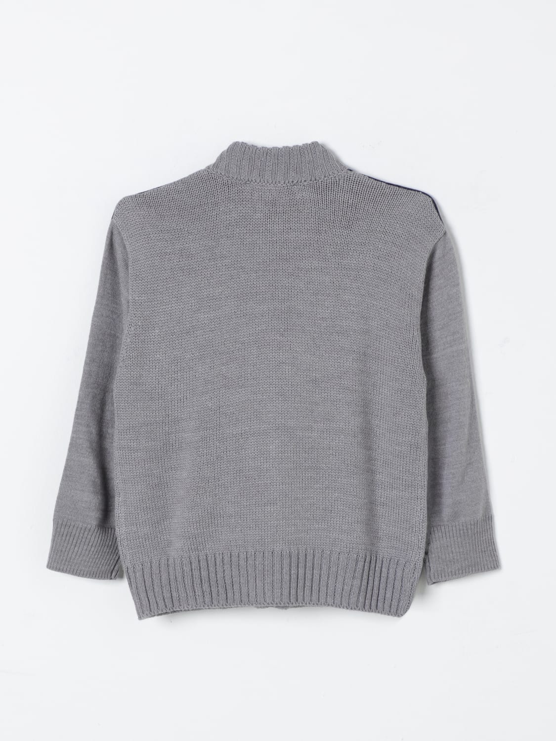 EMPORIO ARMANI グレー リブ　ジッパーセーター EMPORIO ARMANI グレー リブジッパーセーター