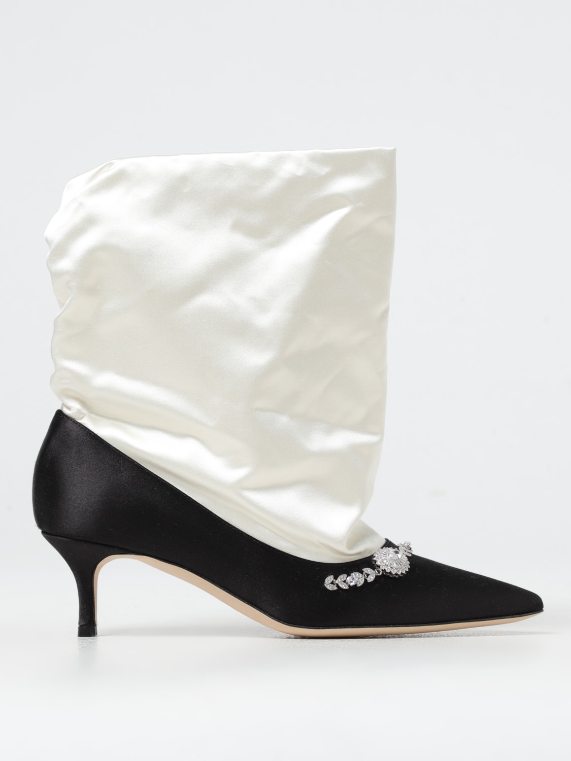 MANOLO BLAHNIK FLAT ANKLE BOOTS: Shoes woman Manolo Blahnik, Black - Img 1