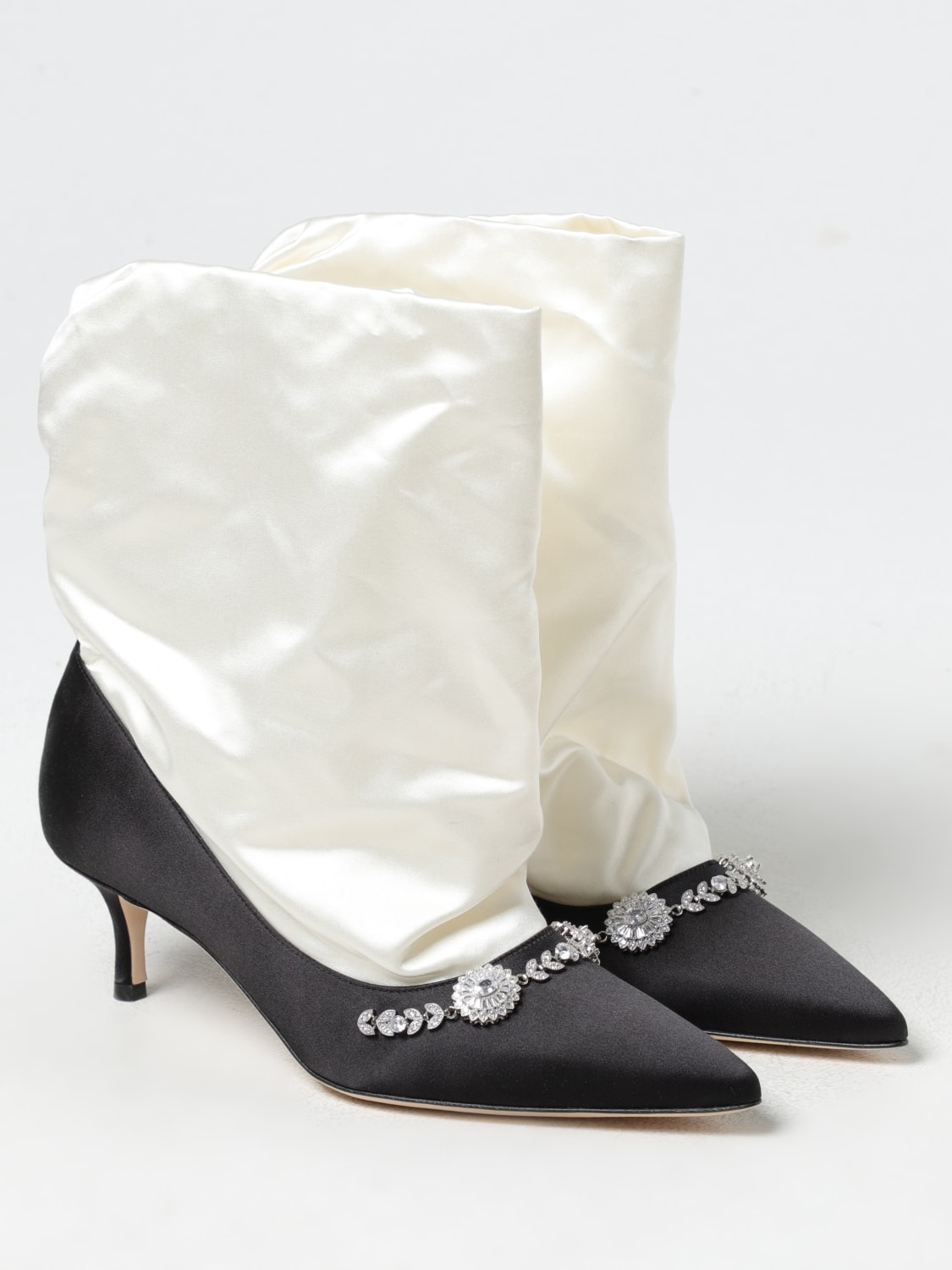 MANOLO BLAHNIK FLAT ANKLE BOOTS: Shoes woman Manolo Blahnik, Black - Img 2