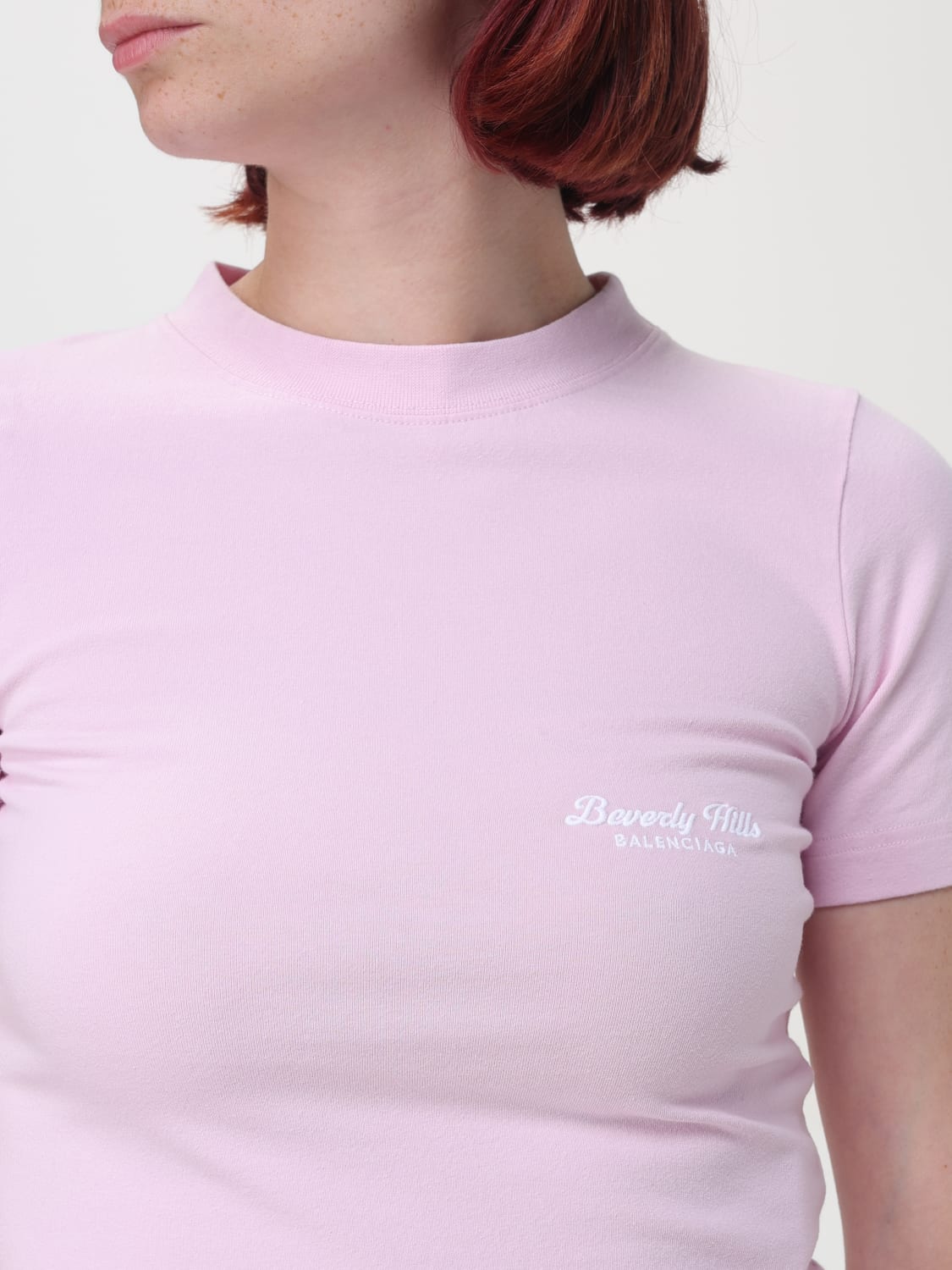 Balenciaga t shirt pink best sale