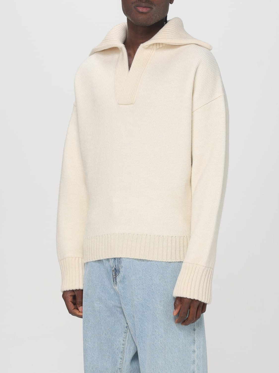 BOTTEGA VENETA SWEATER: Sweater men Bottega Veneta, Yellow Cream - Img 4