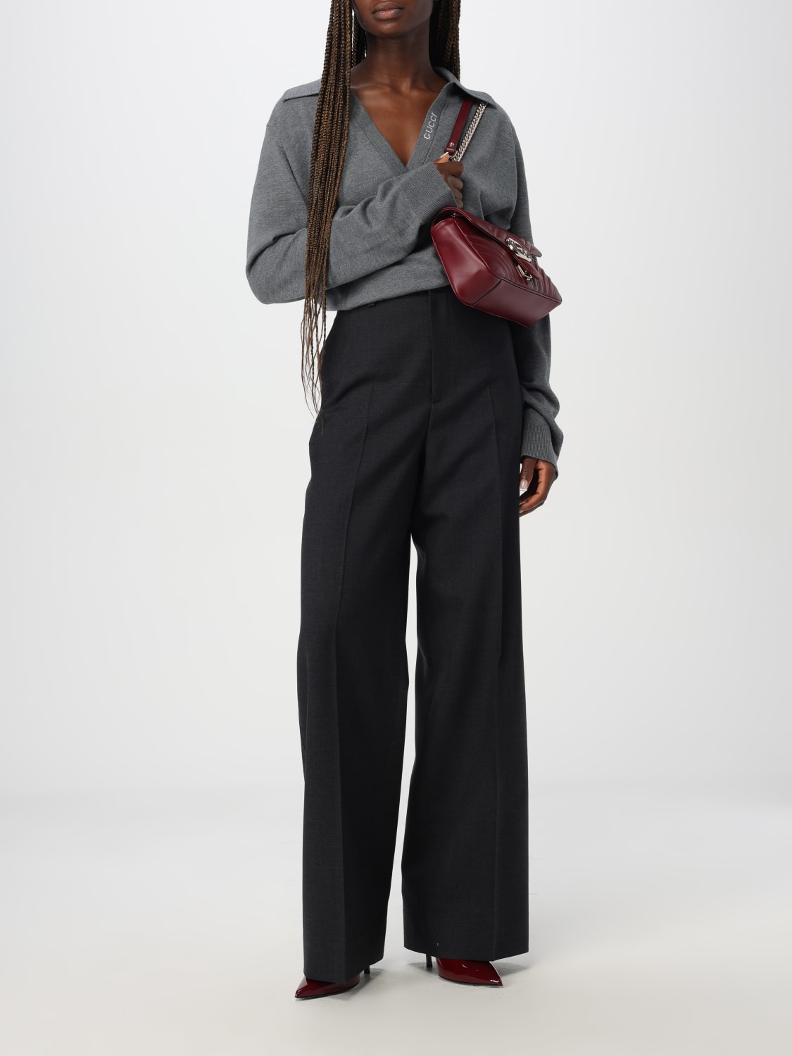 GUCCI PANTS: Pants woman Gucci, Grey - Img 2