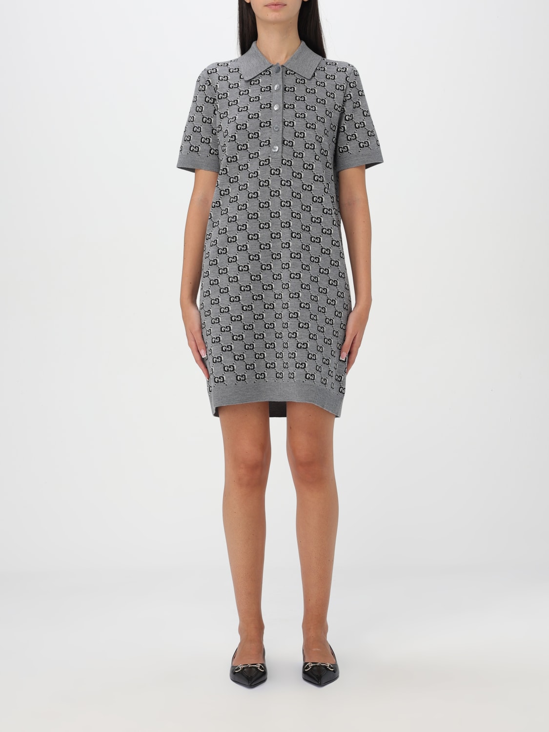 GUCCI DRESS: Dress woman Gucci, Grey - Img 1