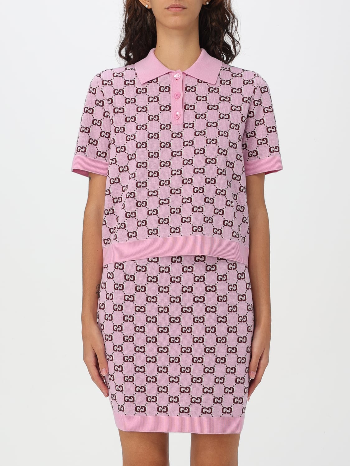 GUCCI POLO: Jersey mujer Gucci, Rosa - Img 1