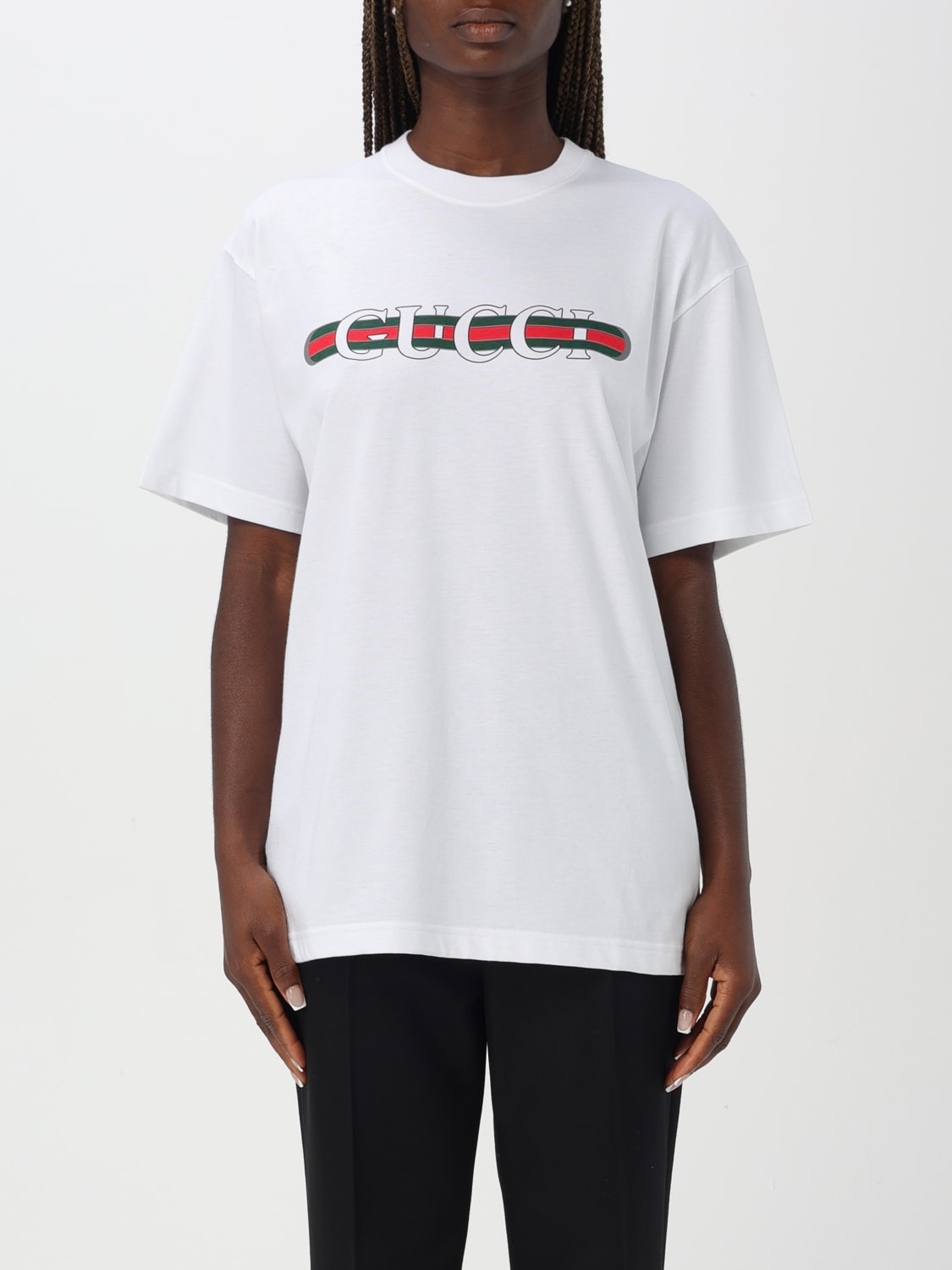 GUCCI T-SHIRT: T-shirt woman Gucci, White - Img 1