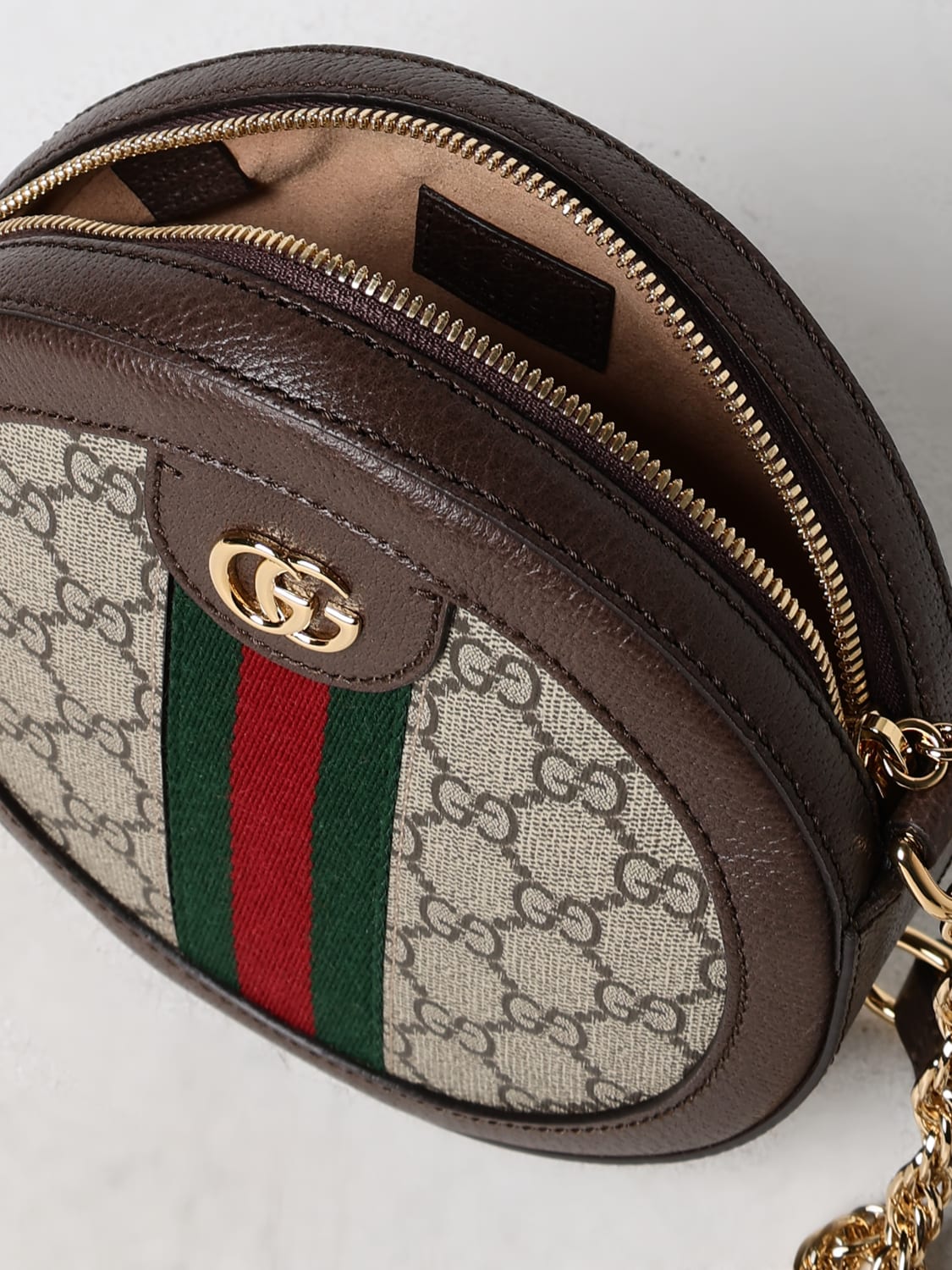 GUCCI MINI BAG: Shoulder bag woman Gucci, Beige - Img 4