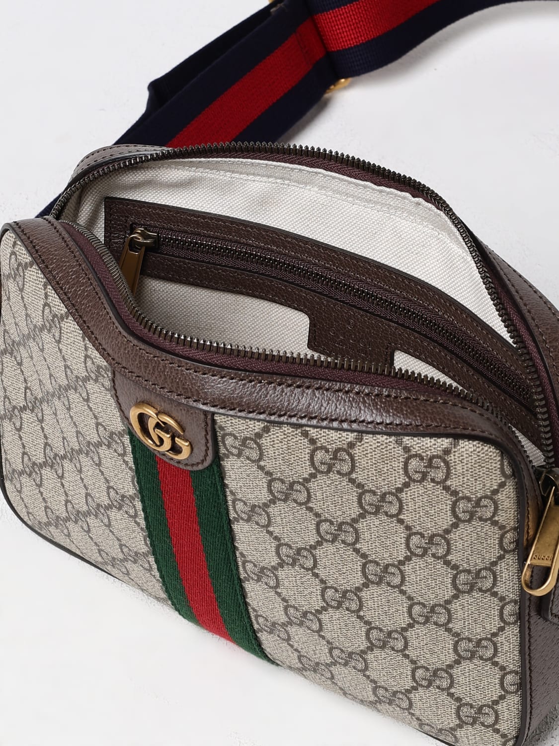 GUCCI BORSA: Borsa Ophidia Gucci in tessuto GG Supreme, Beige - Img 5