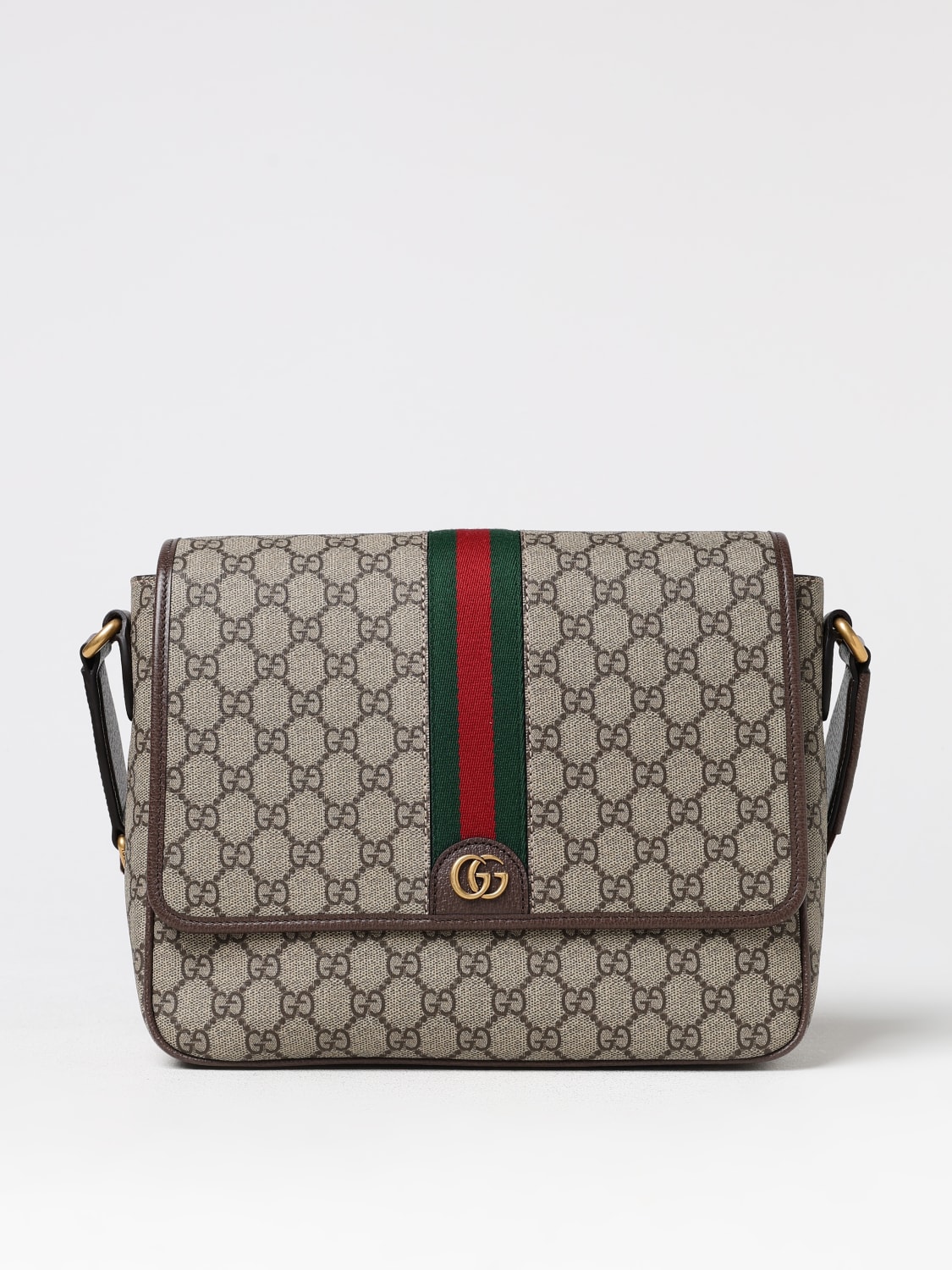 Giglio Borsa Ophidia Gucci in tessuto GG Supreme e pelle a grana