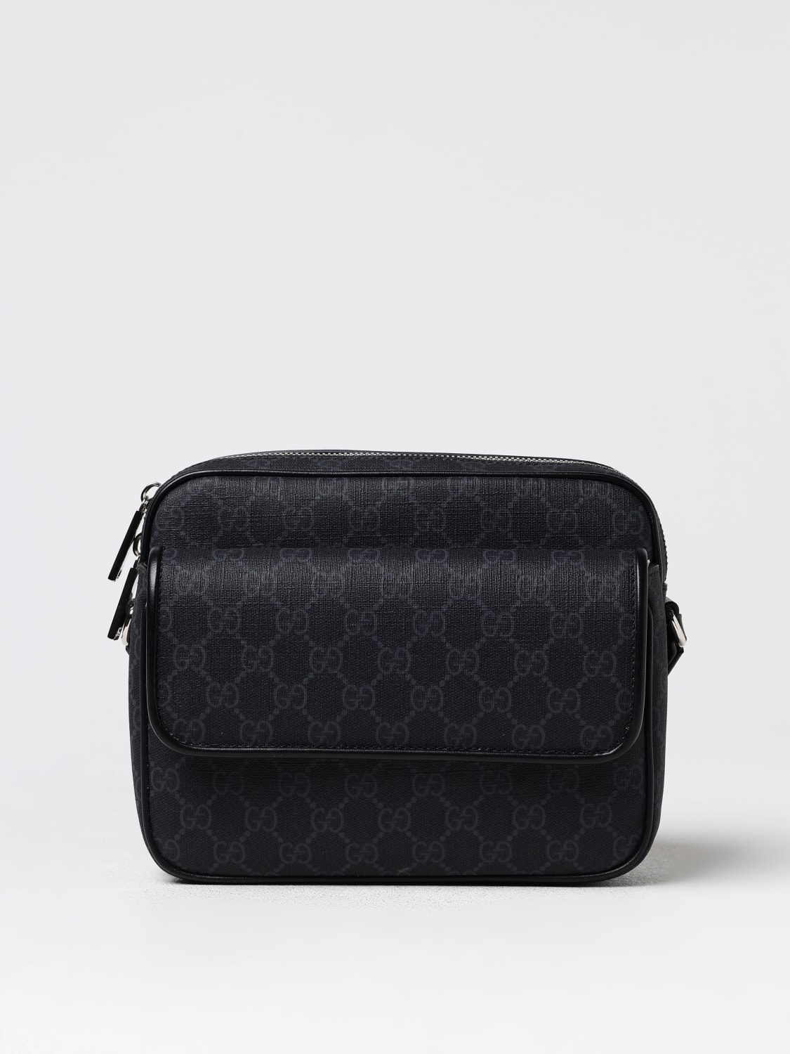 GUCCI BORSA: Borsa GG Gucci in tessuto GG Supreme , Nero - Img 1