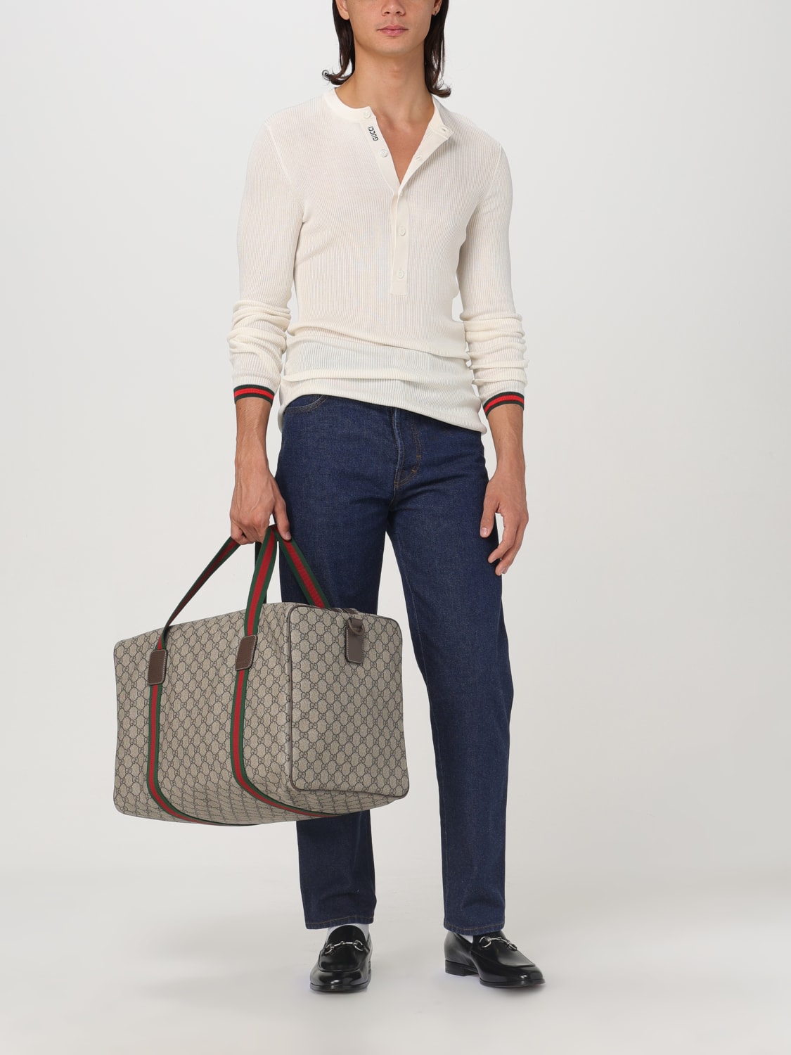 GUCCI TRAVEL BAG: Bags men Gucci, Beige - Img 2