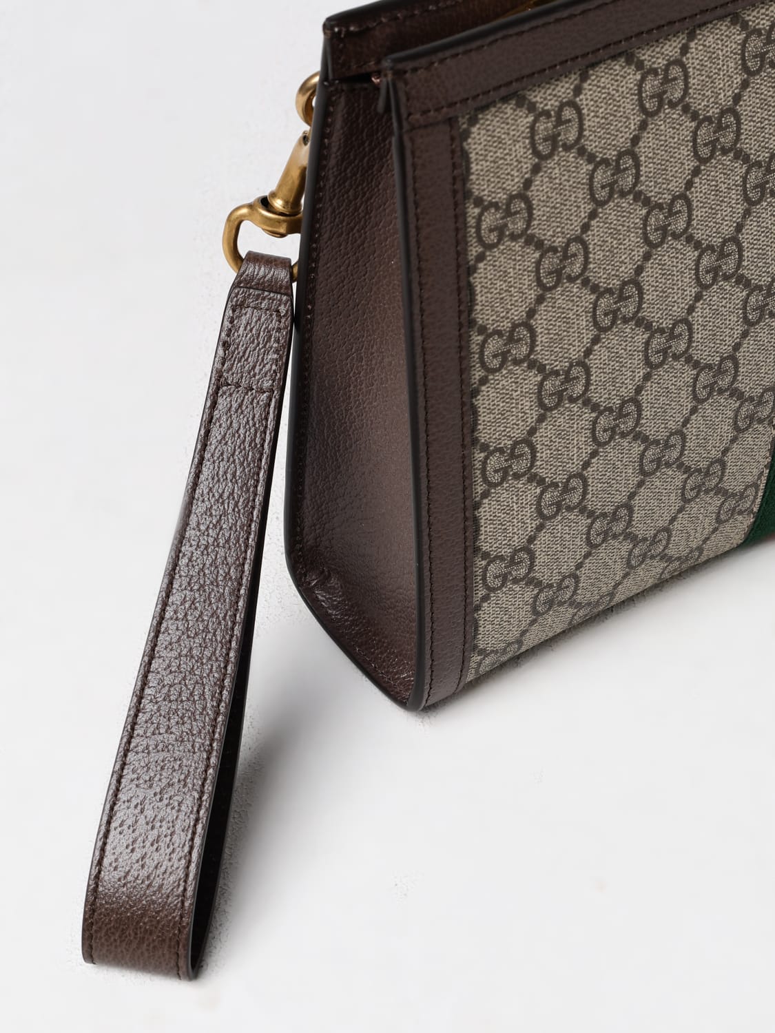 GUCCI BORSA: Pouch Ophidia Gucci in tessuto GG Supreme , Beige - Img 4