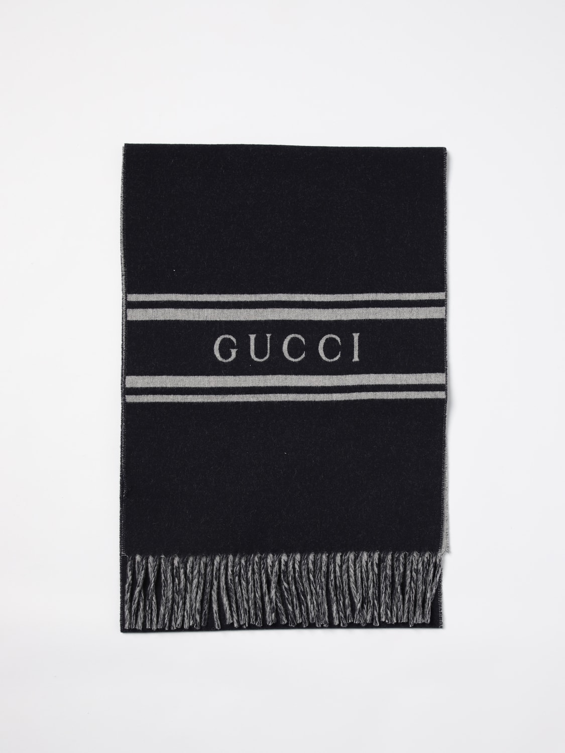 GUCCI BUFANDA: Bufanda hombre Gucci, Azul Oscuro - Img 1