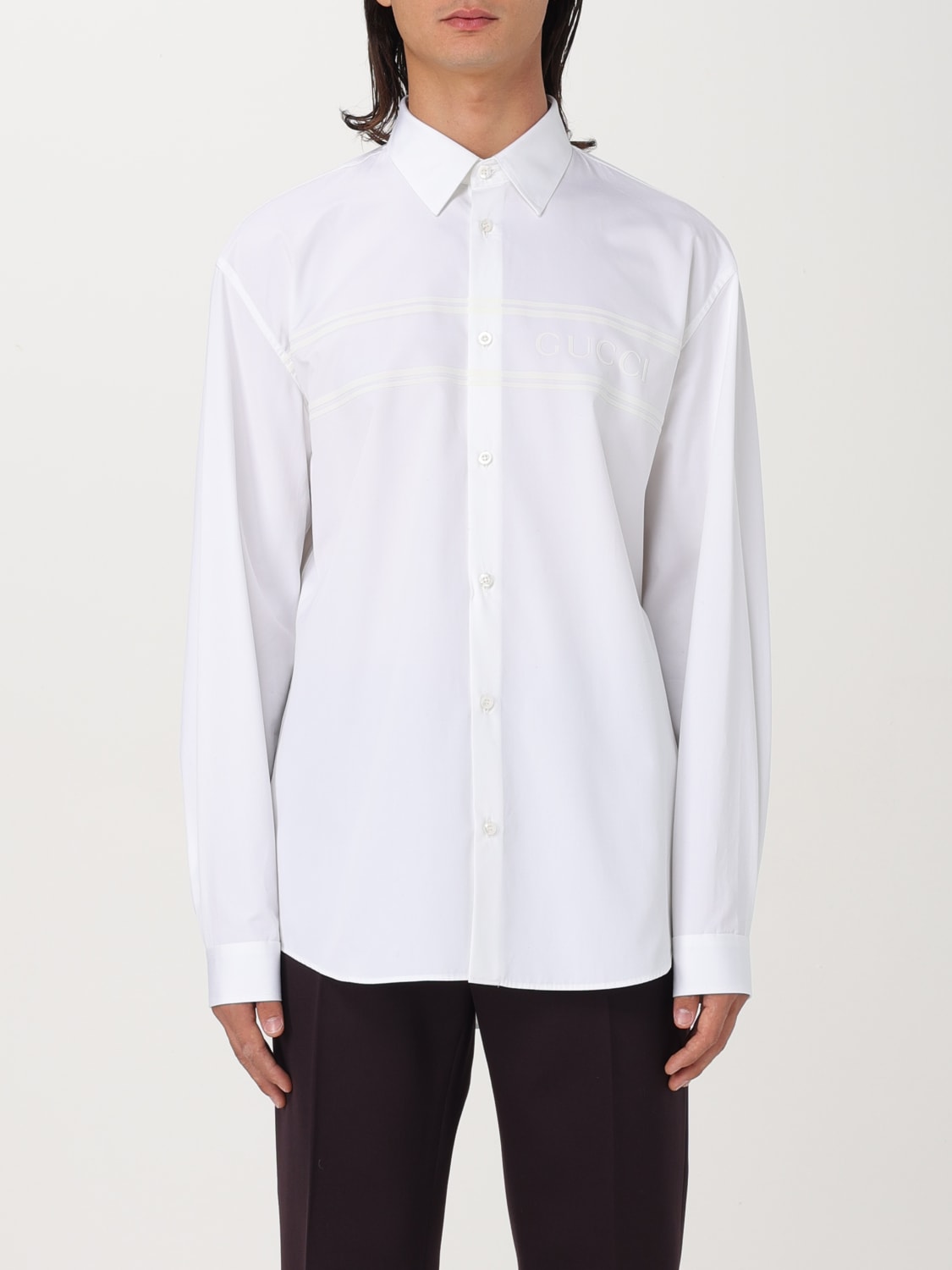 Gucci white collar shops shirt