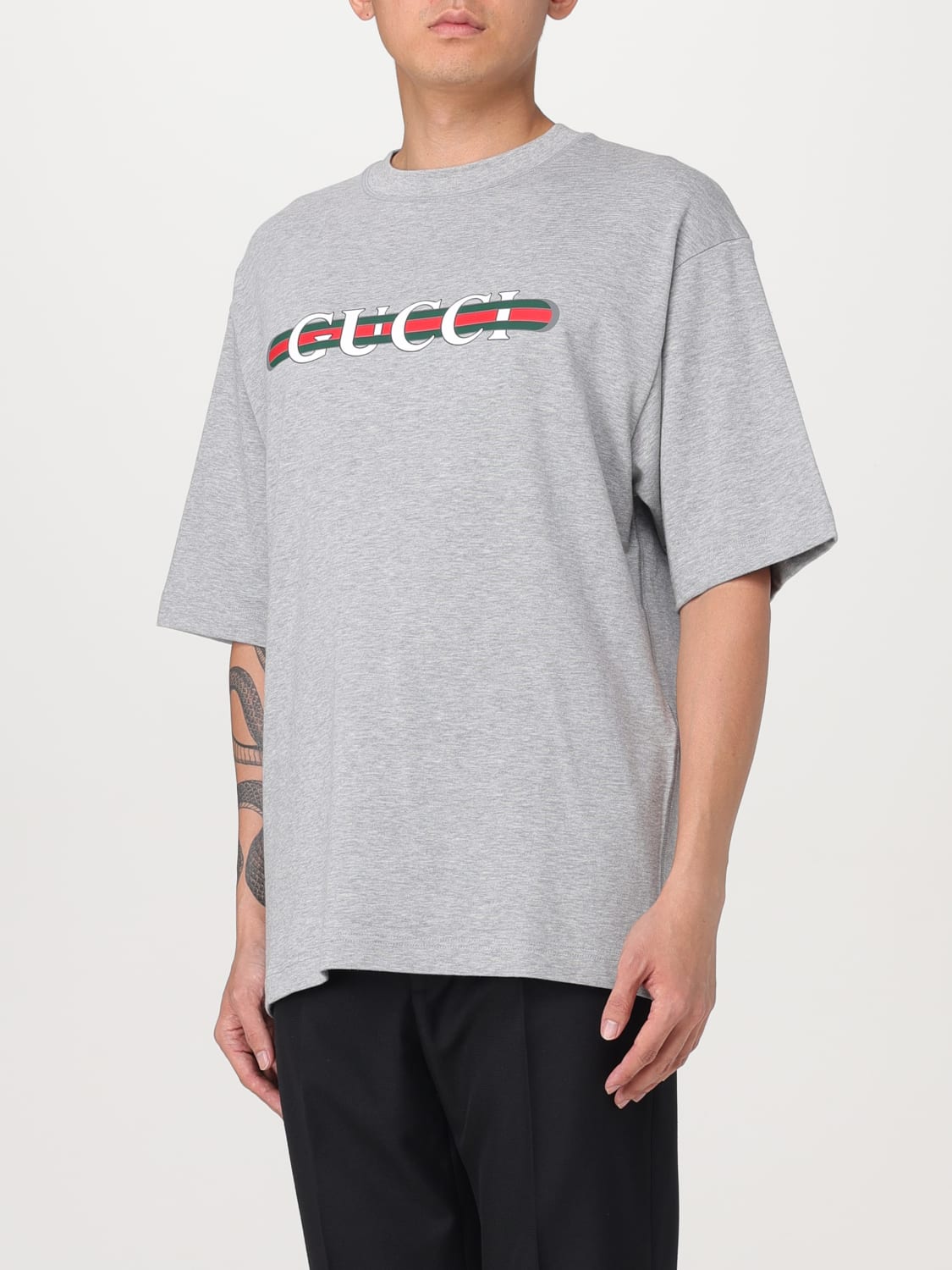 GUCCI T-SHIRT: T-shirt men Gucci, Grey - Img 4