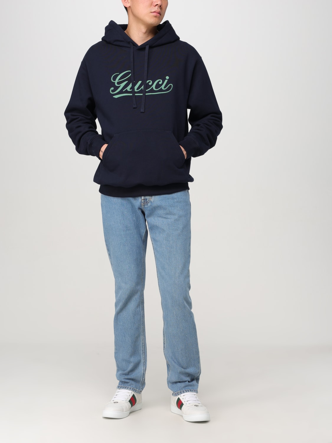 GUCCI SWEATSHIRT: Sweatshirt men Gucci, Navy - Img 2