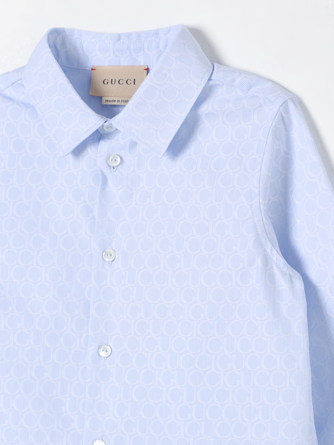 GUCCI SHIRT: Shirt kids Gucci, Gnawed Blue - Img 3