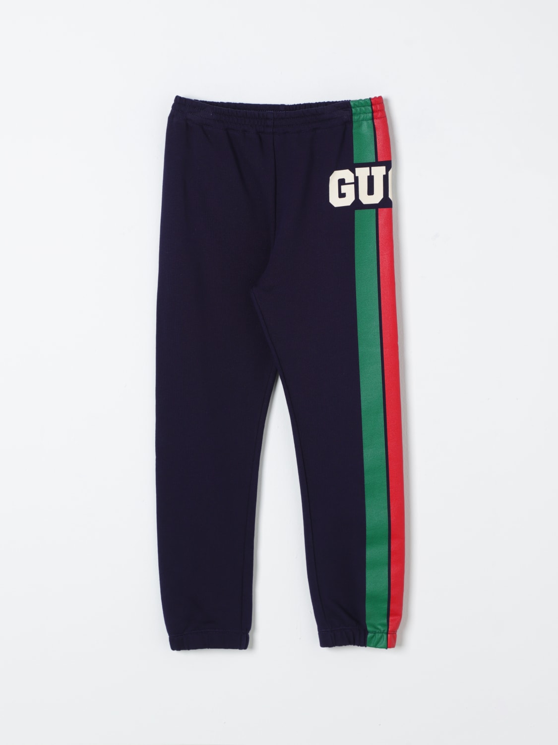 GUCCI PANTALONE: Pantalone jogging Web Gucci, Blue - Img 1