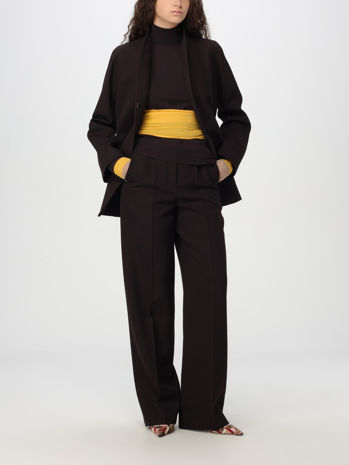 FENDI PANTALON: Pantalon femme Fendi, Vin - Img 2