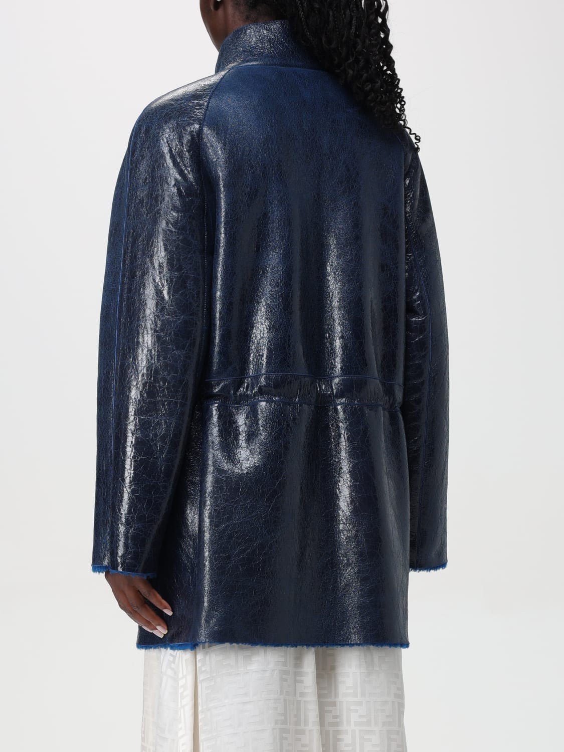 FENDI JACKET: Coat woman Fendi, Gnawed Blue - Img 3