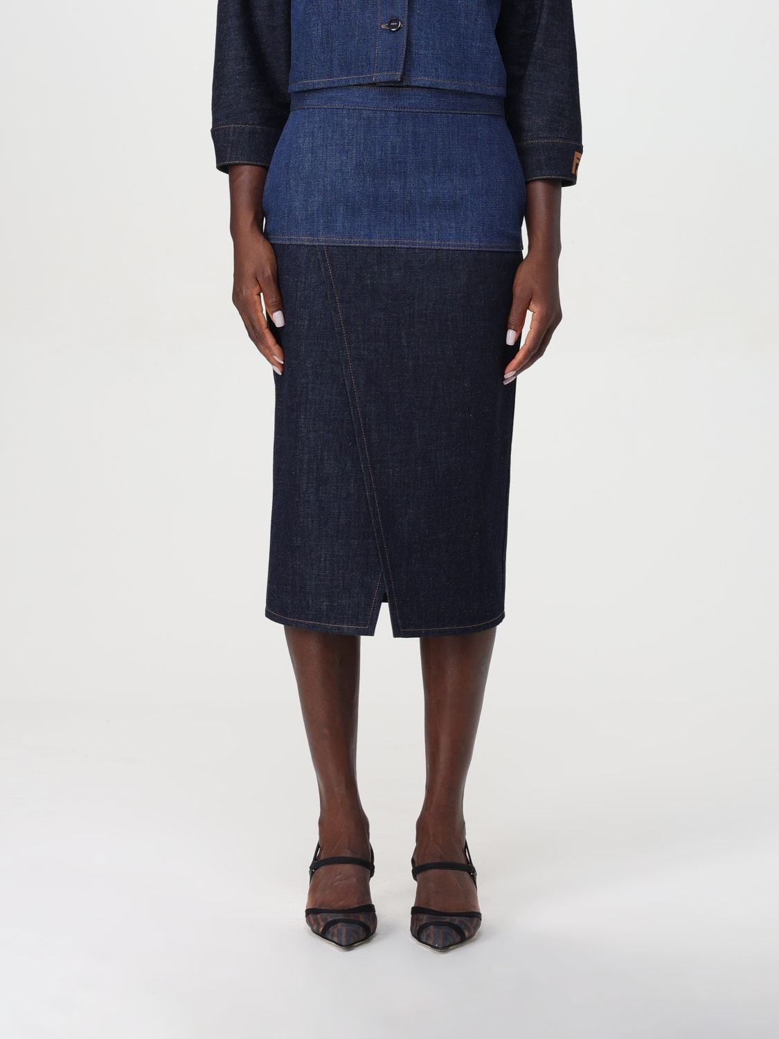 FENDI SKIRT: Skirt woman Fendi, Denim - Img 1