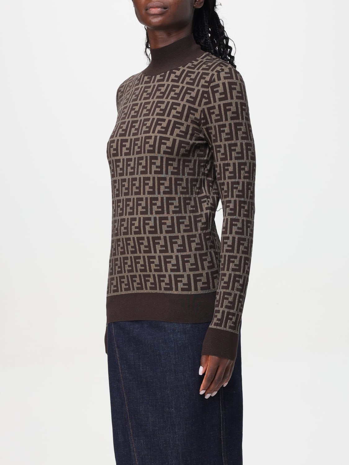 FENDI SWEATER: Top woman Fendi, Tobacco - Img 3