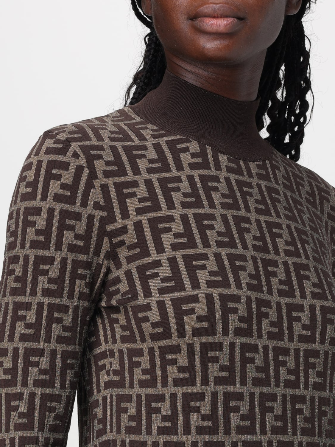 FENDI SWEATER: Top woman Fendi, Tobacco - Img 4