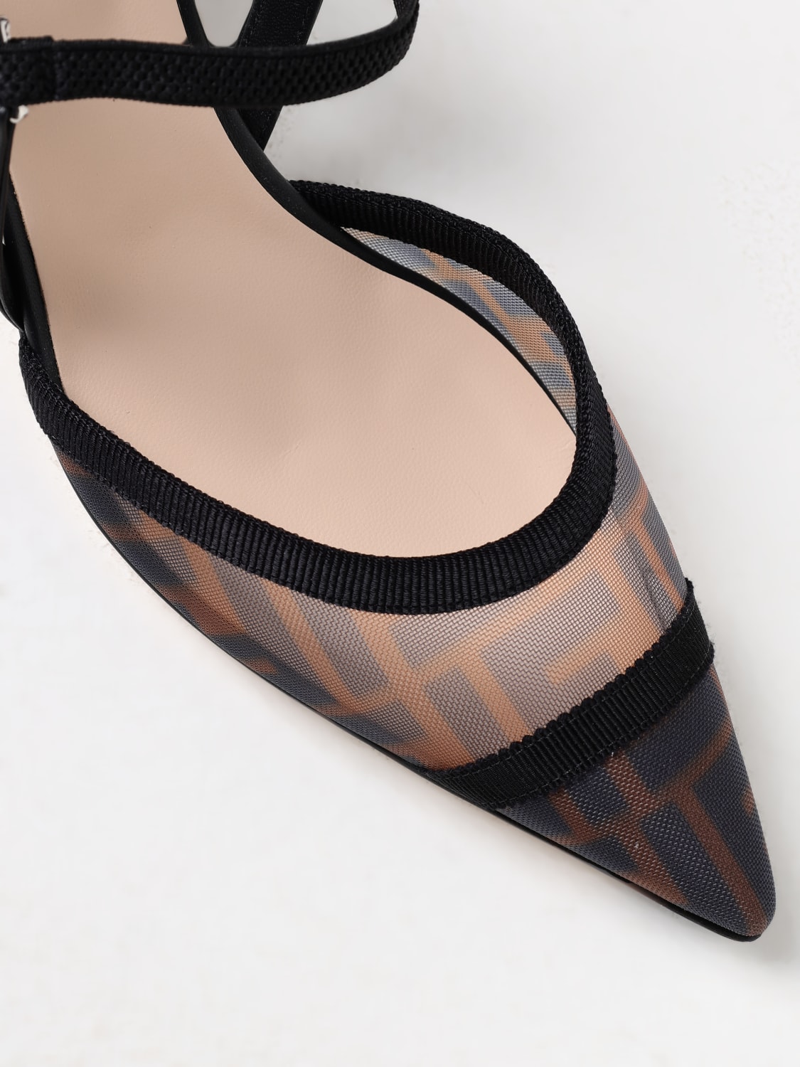 FENDI: Shoes woman - Tobacco | Fendi high heel shoes