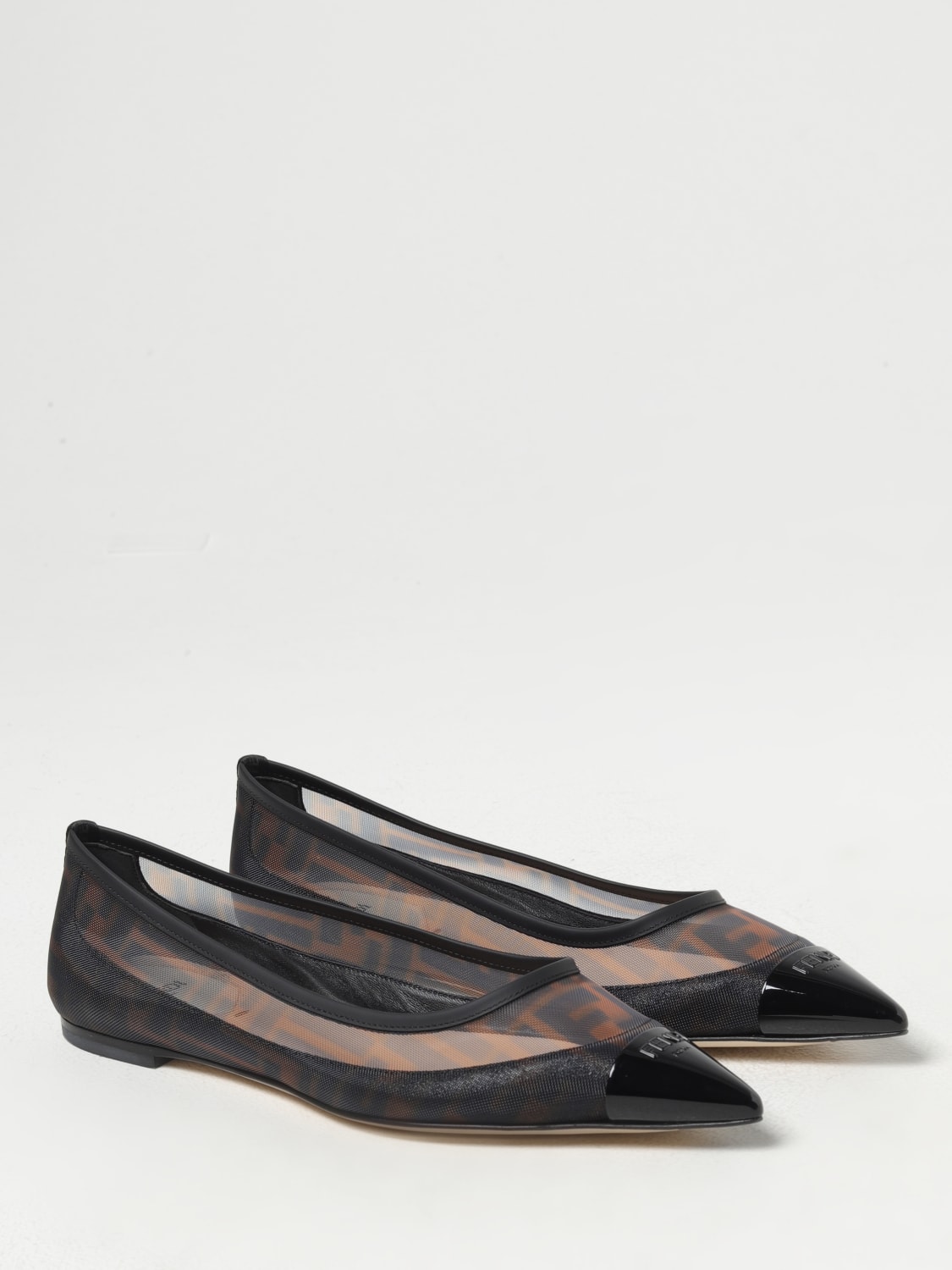 FENDI BALLET FLATS: Shoes woman Fendi, Tobacco - Img 2