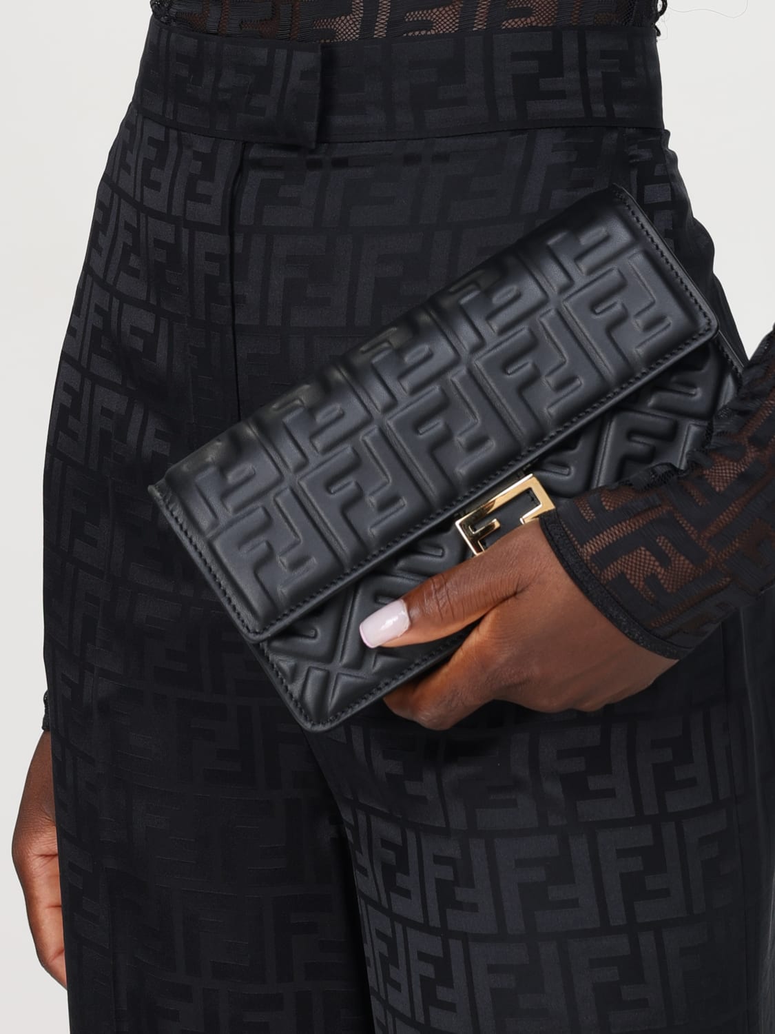 FENDI MINITASCHE: Schultertasche damen Fendi, Schwarz - Img 2