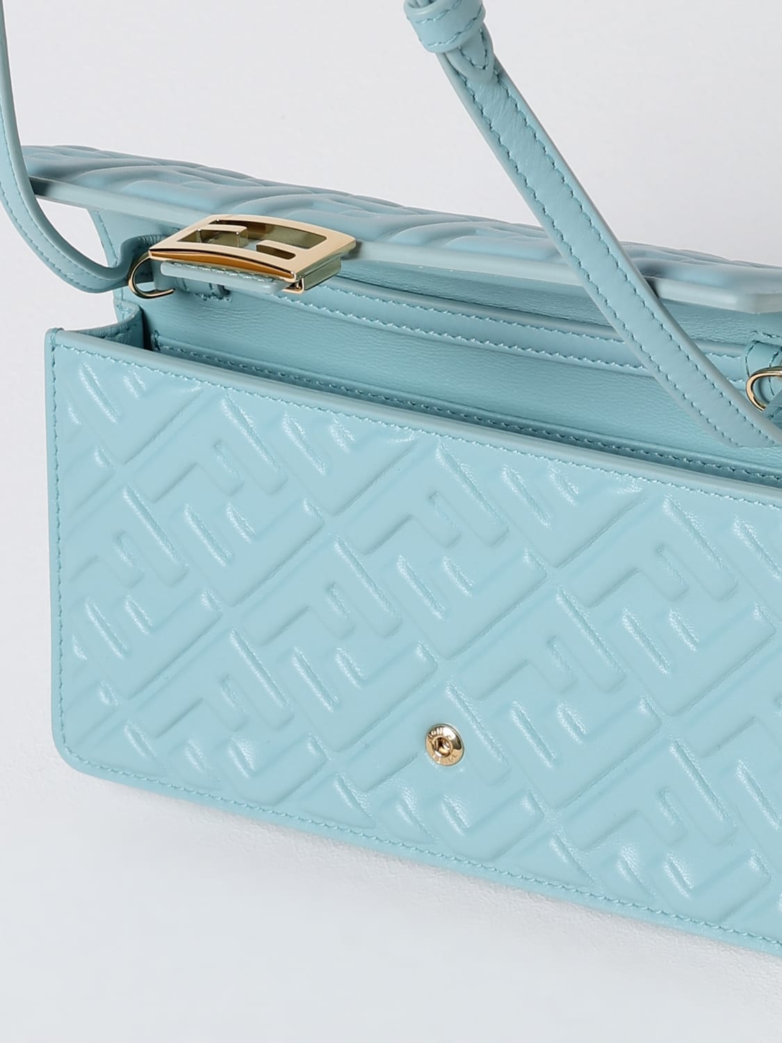 FENDI MINI BAG: Shoulder bag woman Fendi, Sky Blue - Img 5