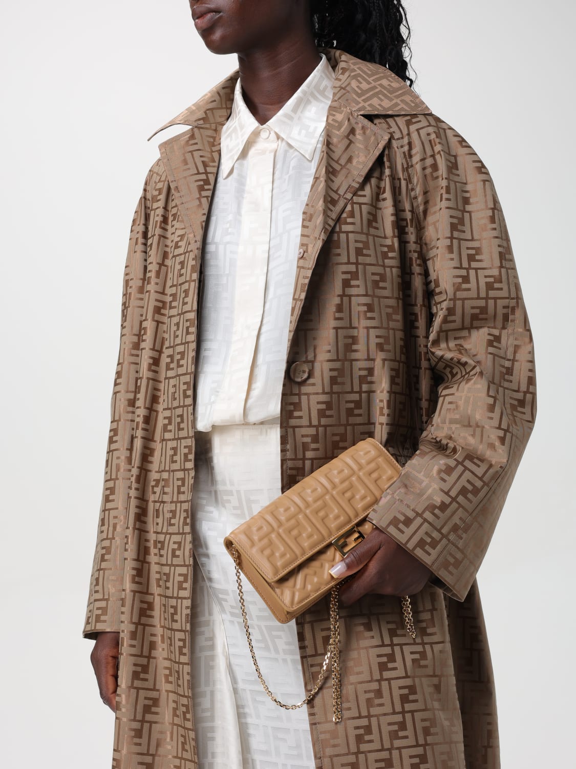 FENDI MINITASCHE: Schultertasche damen Fendi, Camel - Img 2