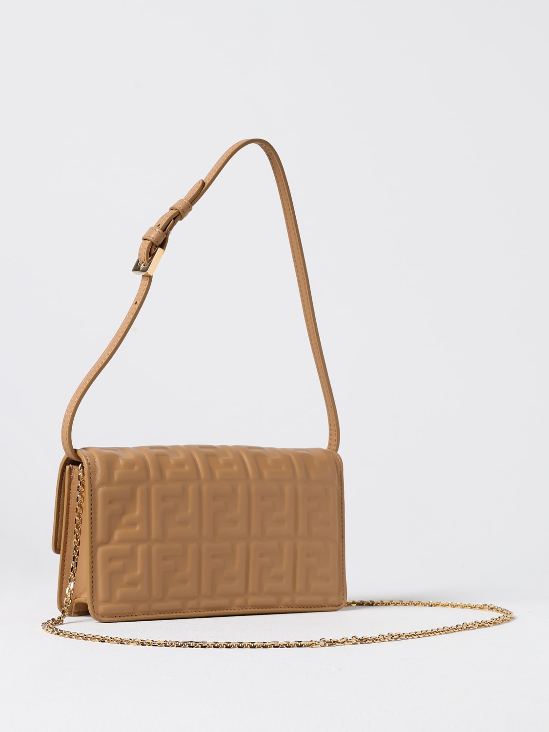 FENDI MINITASCHE: Schultertasche damen Fendi, Camel - Img 3