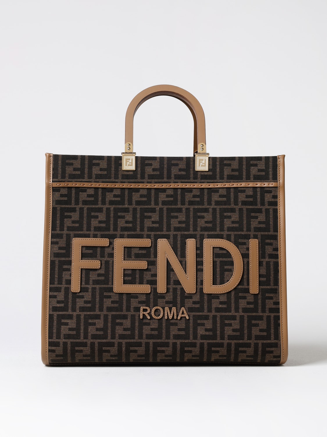 Giglio Borsa Sunshine Fendi in tessuto con monogram FF jacquard